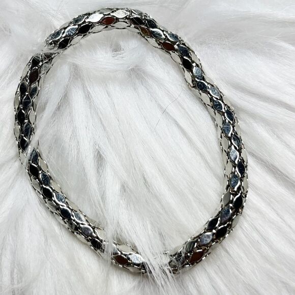 Fashion Stretchy Bangle Bracelets Silver One Size - Picture 2 of 6